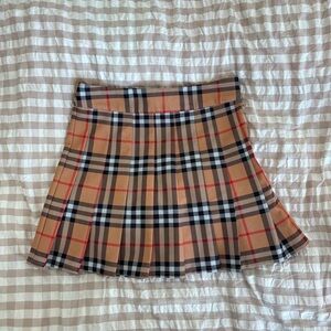 finesse yellow and brown plaid mini skirt